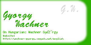 gyorgy wachner business card
